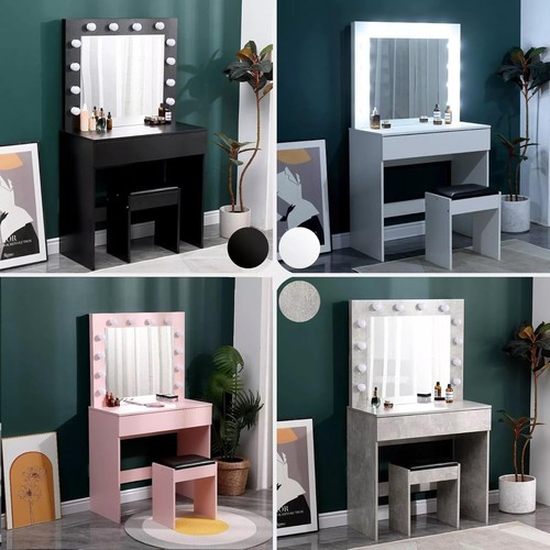 Dressing table with led mirror - dressing,