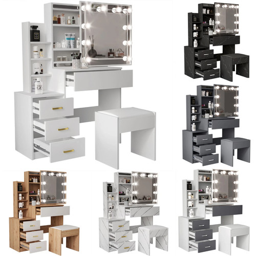 Dressing table with - table, mirror