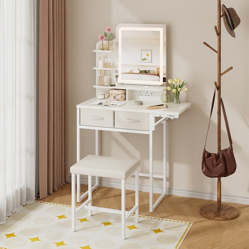 Dressing table with led mirror - with,