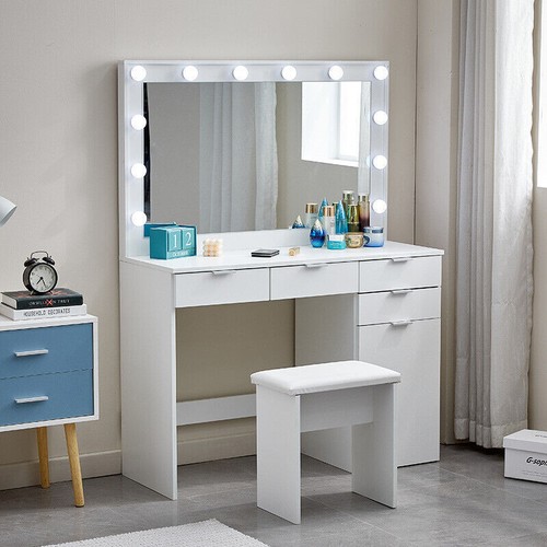 White dressing table - white, with