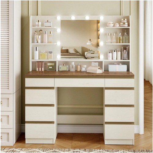 Dressing table with - table, mirror